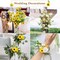 Set of 8 Bundles Artificial Mini Sunflowers – Silk Yellow Faux Sunflower & Gerbera Daisy Bouquets (13.77") for Home, Kitchen, Wedding Centerpieces, Gravesite & Indoor/Outdoor Decor